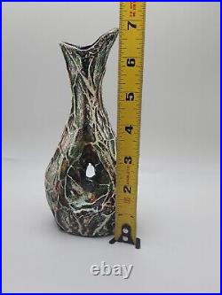 Mid Century French Studio Pottery Free Form Vase Attributed To Vallauris C. 1960s
