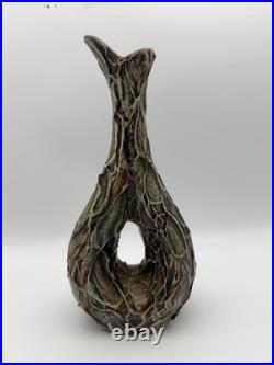 Mid Century French Vallauris Studio Pottery Freeform Vase 25cm