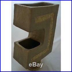 Mid Century Japanese Cantilevered Studio Art Pottery Vase