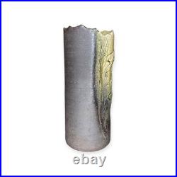 Mid-Century Japanese Studio Pottery Vase with Signed Box Natural Ash Glaze, Shig