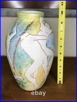 Mid Century Modern Marcello FANTONI RAYMOR ITALY Studio Art Pottery vase, signed