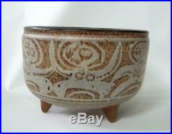 Mid Century Modern Raymond Gallucci Studio Pottery Bowl Vase Footed Nudes