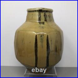 Mike Dodd Faceted stoneware Bottle Covered River Iron Over granite glaze #1126