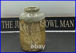 Mike Dodd Stoneware Iron Glaze And Incised Decoration Studio Pottery Vessel Mike Dodd Stoneware Iron Glaze And Incised Decoration Studio Pottery Vessel