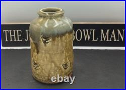 Mike Dodd Stoneware Iron Glaze And Incised Decoration Studio Pottery Vessel Mike Dodd Stoneware Iron Glaze And Incised Decoration Studio Pottery Vessel