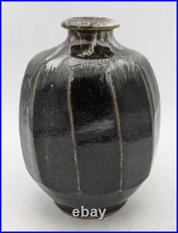 Mike Dodd Studio Pottery Kaki Glaze Vase 20th Century