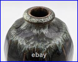 Mike Dodd Studio Pottery Kaki Glaze Vase 20th Century