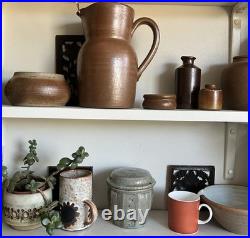 Mike Dodd Studio Pottery Stoneware Lidded Green-Blue Jar/Perfect/Signed