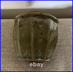 Mike Dodd Studio Pottery Stoneware Lidded Green-Blue Jar/Perfect/Signed
