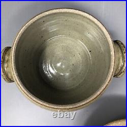 Mike Dodd studio Pottery Incised decor stoneware Lidded Pot with Ash glaze #1793 Mike Dodd studio Pottery Incised decor stoneware Lidded Pot with Ash glaze #1793