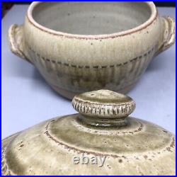 Mike Dodd studio Pottery Incised decor stoneware Lidded Pot with Ash glaze #1793 Mike Dodd studio Pottery Incised decor stoneware Lidded Pot with Ash glaze #1793