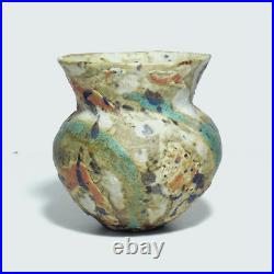 Modern Studio Pottery JULIAN KING-SALTER Abstract Clay Vase Impressed Mark 1990s