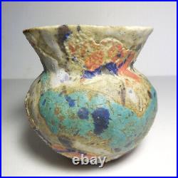 Modern Studio Pottery JULIAN KING-SALTER Abstract Clay Vase Impressed Mark 1990s
