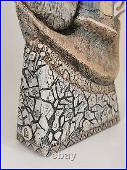 Monumental 56cm Blandine Anderson Studio Pottery Hare & Snail Sculpture