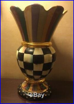 NEW Authentic Mackenzie Childs Courtly Check Commemorative Great Vase Retired
