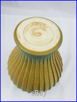 Natalie Blake Studio Art Pottery Striated Vase Vessel Handmade