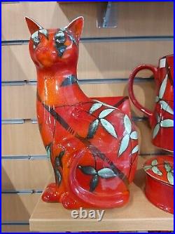 New Studio Poole Pottery Bamboo Patten Large Cat Right Only Available