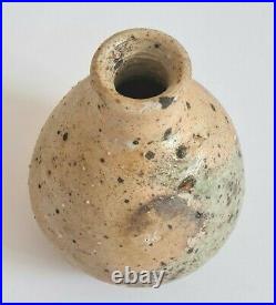 Nic Collins-Barn Pottery-Moretonhampstead-Devon-Wood Fired -'Bottle' Vase-Signed