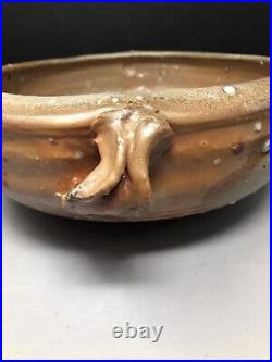 Nic Collins Large studio pottery dish Shino Glaze with Feldspar & Shells #1820 Nic Collins Large studio pottery dish Shino Glaze with Feldspar & Shells #1820