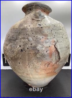 Nic Collins Stoneware Wood Fired Large Vase Studio Pottery Nic Collins Stoneware Wood Fired Large Vase Studio Pottery