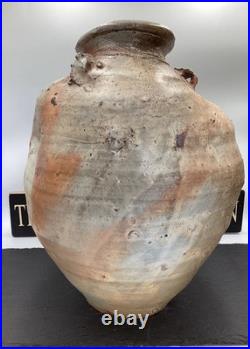 Nic Collins Stoneware Wood Fired Large Vase Studio Pottery