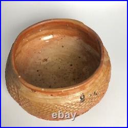 Nic Collins Studio Pottery Bowl Shino Glaze Anagama Fired