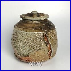 Nic Collins Studio Pottery Storage Jar Shino Glaze Anagama Fired