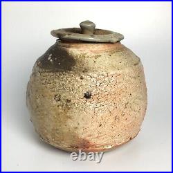 Nic Collins Studio Pottery Storage Jar Shino Glaze Anagama Fired