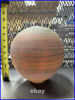 Nicholas Bernard Signed Eames Era Yellow Ceramic Studio Pottery Vase 9LARGE A16