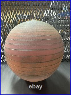 Nicholas Bernard Signed Eames Era Yellow Ceramic Studio Pottery Vase 9LARGE A16