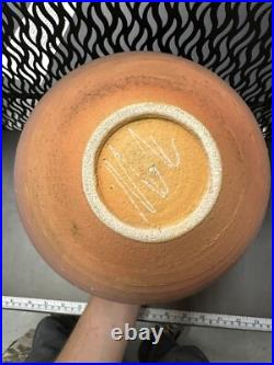 Nicholas Bernard Signed Eames Era Yellow Ceramic Studio Pottery Vase 9LARGE A16