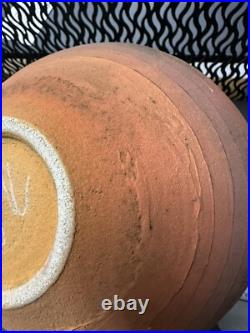 Nicholas Bernard Signed Eames Era Yellow Ceramic Studio Pottery Vase 9LARGE A16