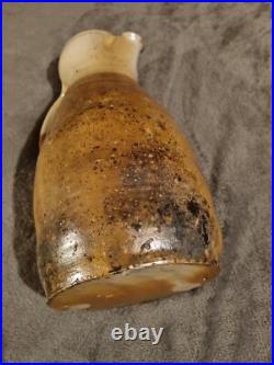 Nick Collins Large Wood fired studio pottery Devon Jug Signed 13 Tall Vgc