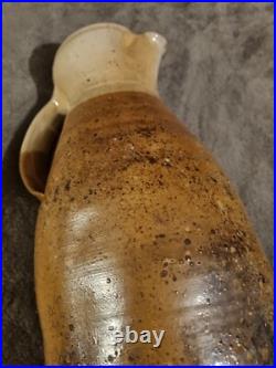 Nick Collins Large Wood fired studio pottery Devon Jug Signed 13 Tall Vgc