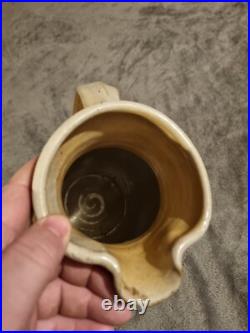 Nick Collins Large Wood fired studio pottery Devon Jug Signed 13 Tall Vgc