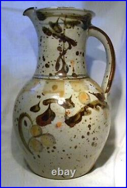 Oldrich Asenbryl Welsh Studio Pottery 15.1/2 Large Pitcher / Jug / Ewer