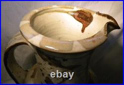 Oldrich Asenbryl Welsh Studio Pottery 15.1/2 Large Pitcher / Jug / Ewer