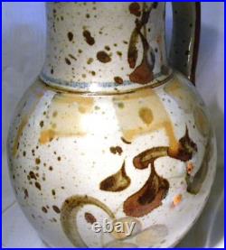 Oldrich Asenbryl Welsh Studio Pottery 15.1/2 Large Pitcher / Jug / Ewer