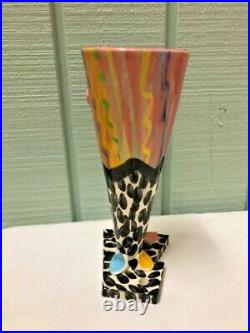 Original TED SAITO Studio 1989 Signed Artist Studio Pottery Pop Art Vase