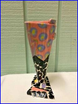 Original TED SAITO Studio 1989 Signed Artist Studio Pottery Pop Art Vase