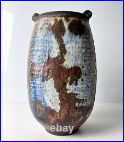 Otto and Vivika Heino Studio Pottery Vase, c1970 drip glaze Signed