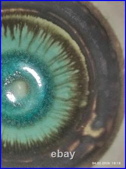 PETER WILLS Studio Bowl Potter's Seal Mark & Signature base 16.8cm Vintage