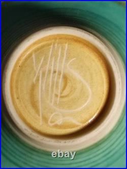 PETER WILLS Studio Bowl Potter's Seal Mark & Signature base 17cm Vintage