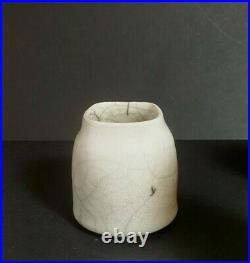 PHIL LYDDON Ceramics Studio Pottery Crackling Porcelain 3 Vases Set British