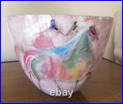 POLIA PILLIN flared bowl vase decorated with horses horse multicolor