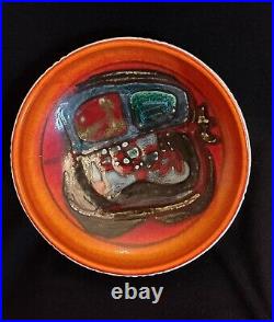 POOLE POTTERY 1960's GRAND BOWL ABSTRACT UNIQUE