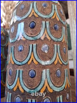 Pair Of Mid Century 1960's Coloured Studio Vases. Vintage/Ceramics/Pottery Pair Of Mid Century 1960's Coloured Studio Vases. Vintage/Ceramics/Pottery