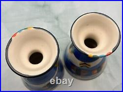 Pair of Ann McNulty Enniskillen Irish Studio Pottery Vase Signed