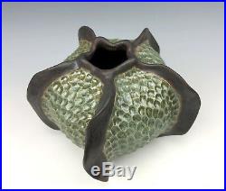 Pair of ROBERTA POLFUS Studio Pottery Hand-Made Porcelain Urchin Vases