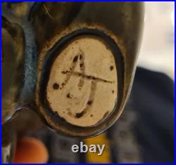 Pair of Signed Studio Pottery Hand & Foot Vases Sculptural Ceramic 35cm